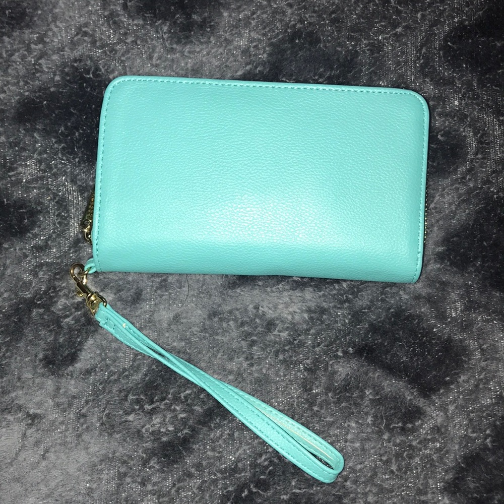 Zip Around Wristlet Snap Closure Wallet